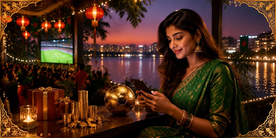 ঢাকায় ফুটবল বেটিং উপভোগরত মডেল